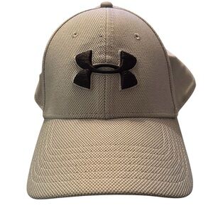 Vintage Under Armour Flex Fit Hat L/XL Black Athletic Cap Very‎ Good Condition